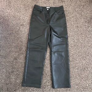 Aritzia Black Leather-Style Pants